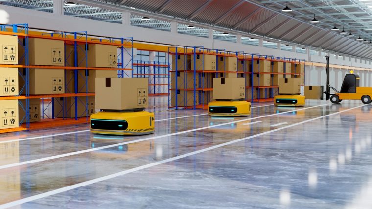 robots logistiques et les usines