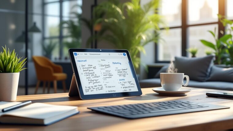optimisez votre productivité avec une tablette windows conçue pour la prise de notes efficace et l'organisation simplifiée.