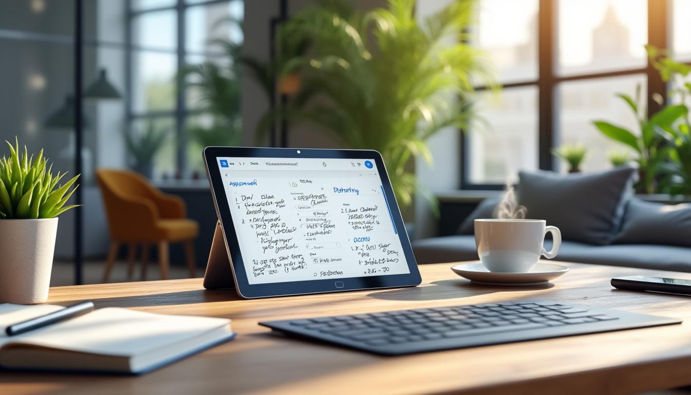 optimisez votre productivité avec une tablette windows conçue pour la prise de notes efficace et l'organisation simplifiée.