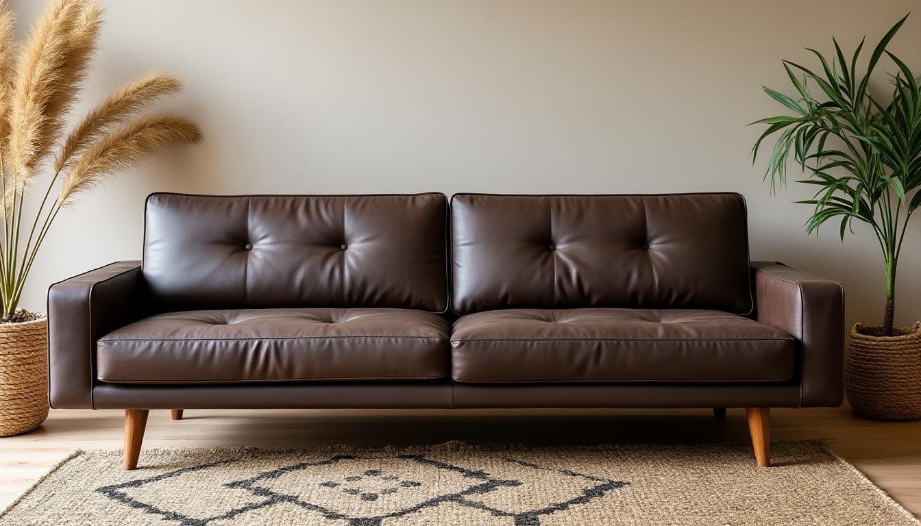 découvrez des idées d'aménagement élégantes et pratiques autour d'un canapé convertible en cuir marron pour optimiser votre espace salon avec style et confort.