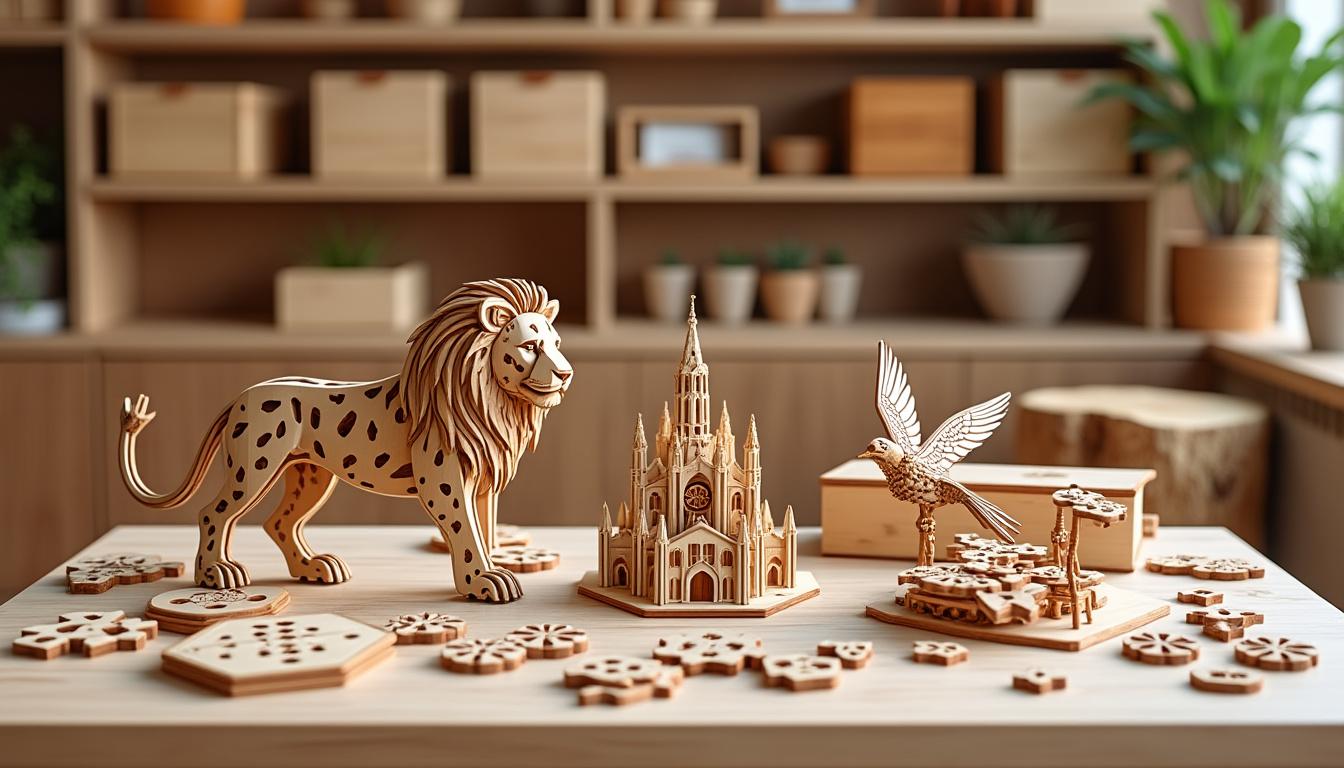 découvrez les dernières tendances des puzzles 3d en bois dans notre boutique. des modèles innovants et originaux pour tous les passionnés de casse-têtes en bois.