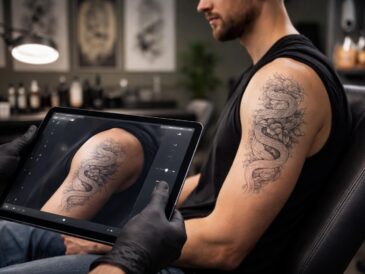 découvrez comment la tablette tactile révolutionne le placement des tatouages en studio, assurant une précision au millimètre pour un résultat parfait.