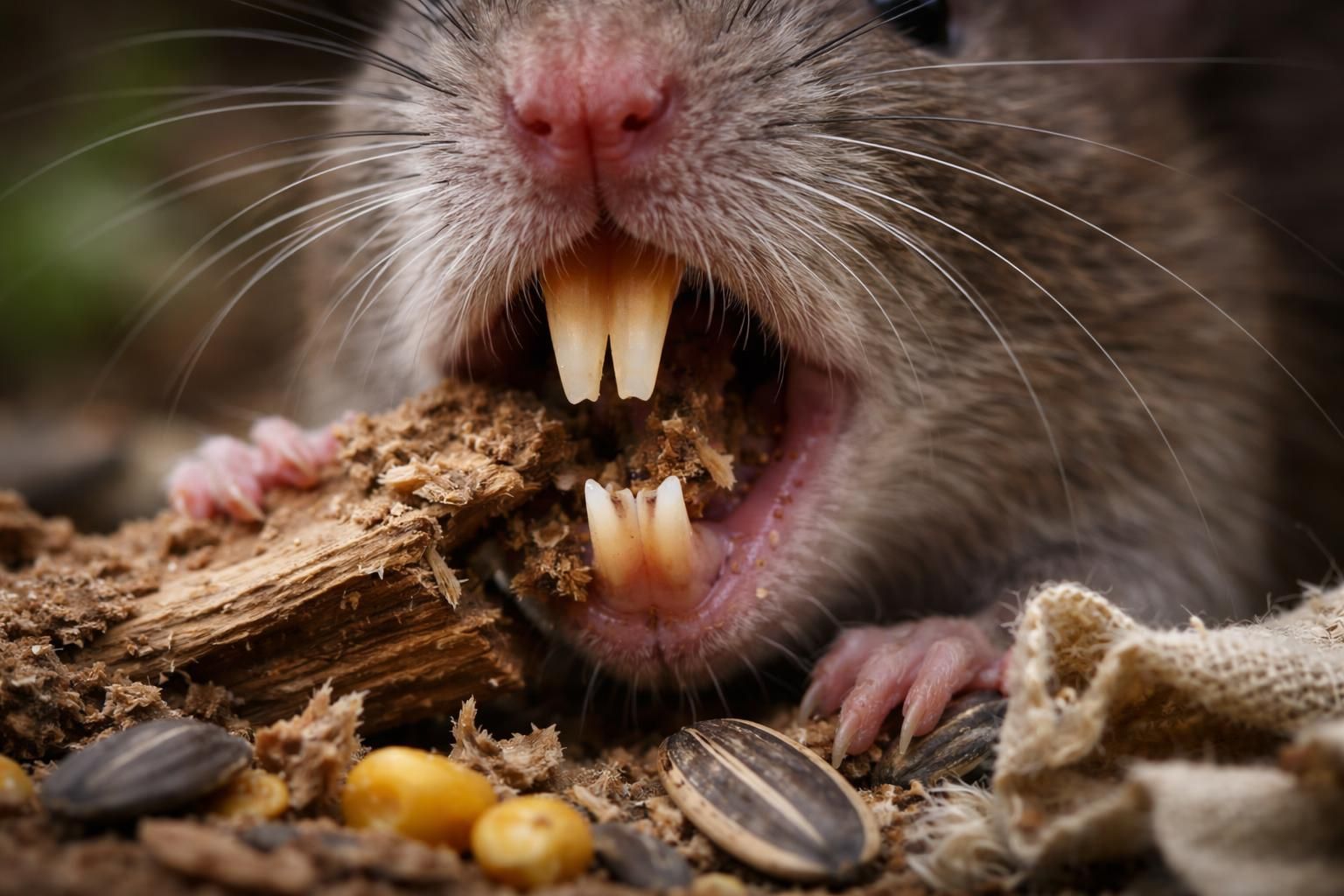 découvrez comment les crocs d'un rat, des outils puissants et efficaces, jouent un rôle essentiel dans la recherche et la consommation de nourriture.