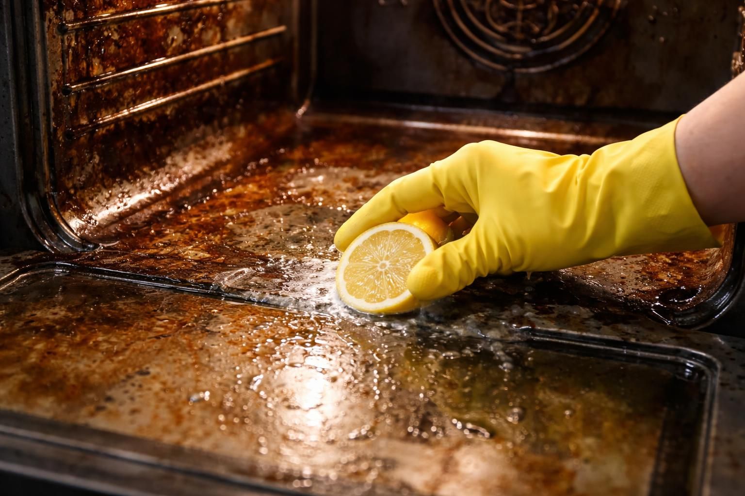 apprenez à nettoyer efficacement un four très encrassé avec du citron, méthode naturelle qui n'abîme pas les surfaces et évite les rayures.